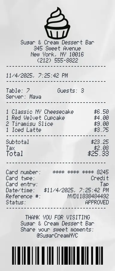 Receipt Maker Example - Professional Receipt Generator