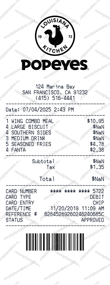 Free Restaurant Receipt Generator - Food Delivery Receipts | Receipt Maker